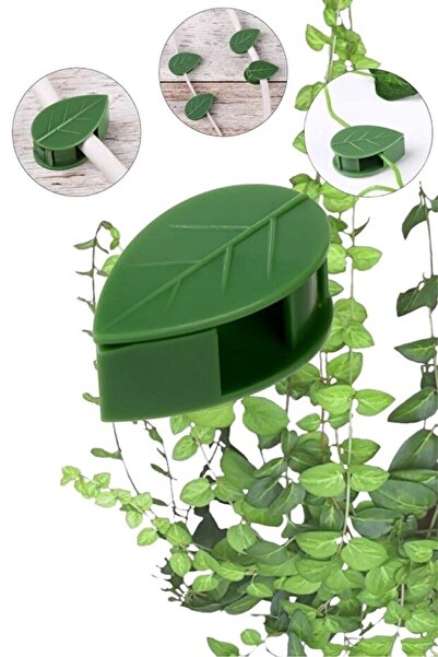 eleganzo 10 Lu Yaprak Tasarımlı Kablo Bitki Sarmaşık Düzenleyici Yapışkanlı Klipsler