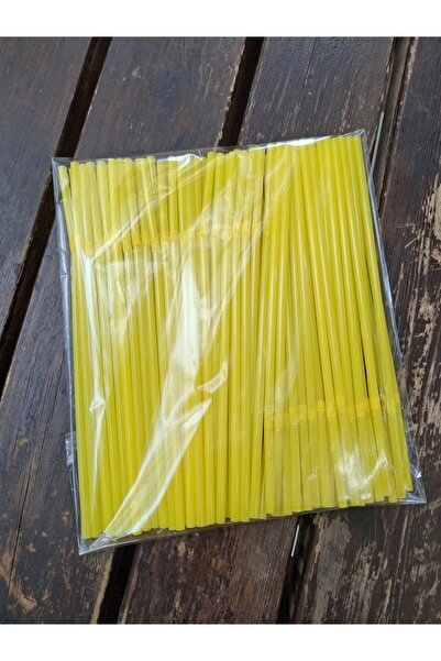 Emtory Home 50 Adet Sarı Körüklü Pipet - Doğum Günü Malzemesi - Parti Malzemesi