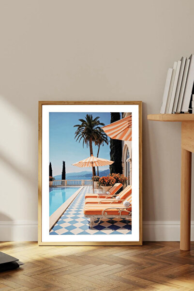 Dekorsiahome Τραπέζι σαλονιού κουζίνας με ξύλινο πλαίσιο μονοκόμματο TK1694