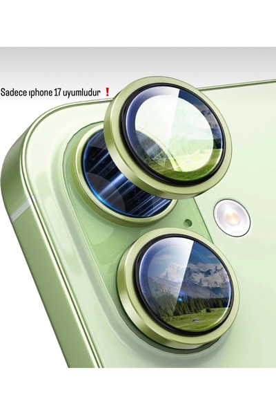 SOLİD CASE واقي كاميرا آيفون 17 مع دعم التصوير الليلي، حماية عدسة من الياقوت الأزرق الفاخر، زجاج مقوى لامع C