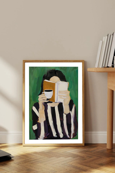 Dekorsiahome Tek Parça Ahşap Çerçeveli Oturma Odası Salon Mutfak Tablosu TK1677