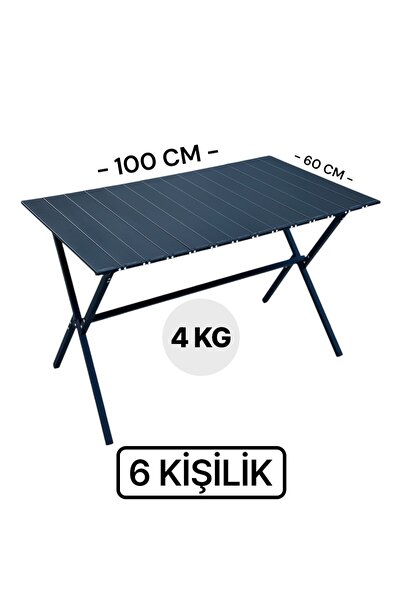 Sekoutdoor 6 Kişilik Kamp Masası Alüminyum Masa Katlanır Üst Kalite