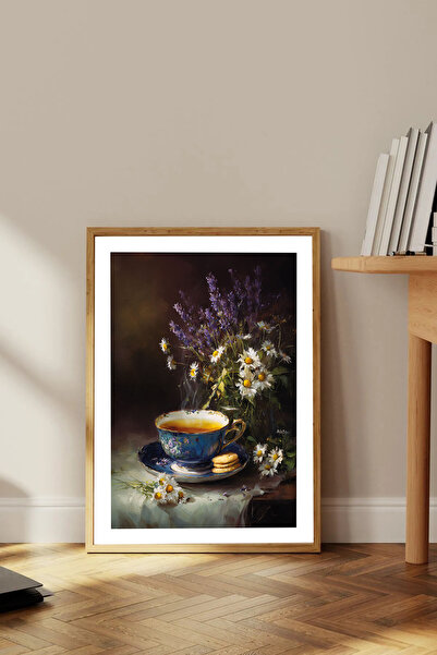 Dekorsiahome Tek Parça Ahşap Çerçeveli Oturma Odası Salon Mutfak Tablosu TK1779