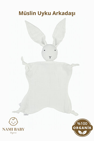 Nami Baby Organic Müslin Uyku Arkadaşı – Pamuk Uyku ve Oyun Arkadaşı – Hipoal...