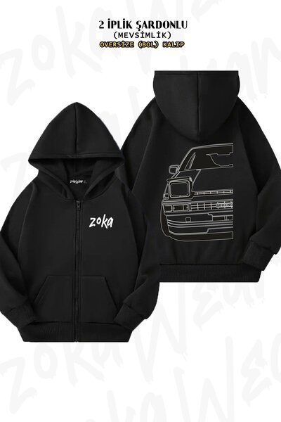 ZOKAWEAR Unisex Toyota AE86 Hachiroku Trueno με τύπωμα oversized Ζακέτα με κουκούλα με φερμουάρ με τύπωμα πλάτης
