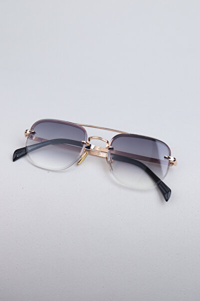 Kapin Reway Altıgen Çerçevesiz Tasarım Unisex Güneş Gözlüğü - Gri