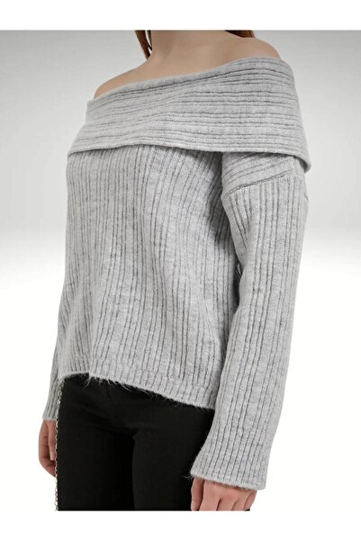 AlanTeks Degaje Madonna Collar Comfortable Fit Women's Knitwear Sweater