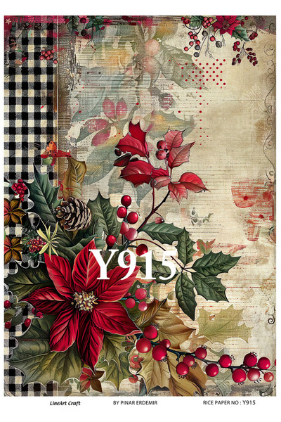 LİNEART Pirinç Dekopaj Kağıdı No:Y915- 29x42cm