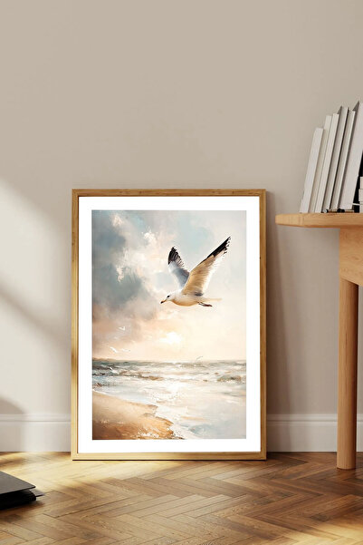 Dekorsiahome Tek Parça Ahşap Çerçeveli Oturma Odası Salon Mutfak Tablosu TK1682