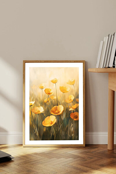 Dekorsiahome Tek Parça Ahşap Çerçeveli Oturma Odası Salon Mutfak Tablosu TK1680