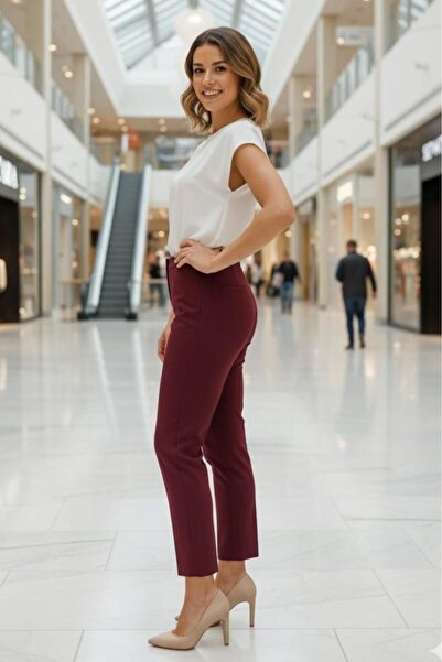 sentez giyim Synthesis One Button Pants with Elastic Back