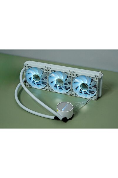 GORGONX Medusa 360 Argb White Liquid Cooling - Triple Fan - Premium Pump - Quiet