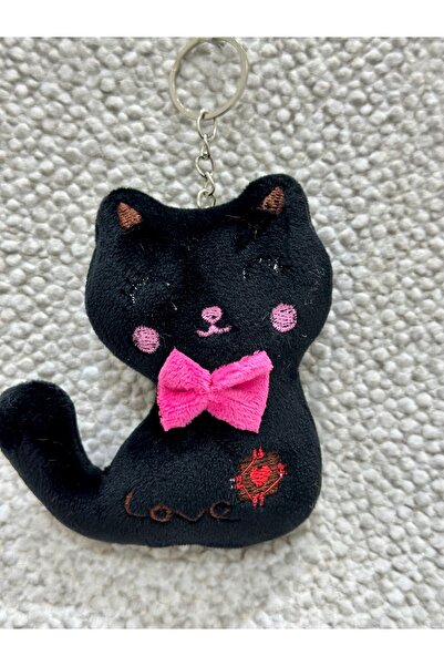 SBD حلية سلسلة مفاتيح على شكل قطة لطيفة من القطيفة