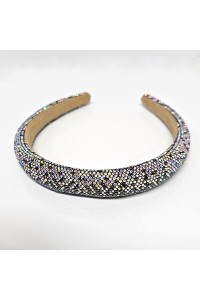 velve Bentita Fuzty, cu strasuri in doua nuante, Multicolor