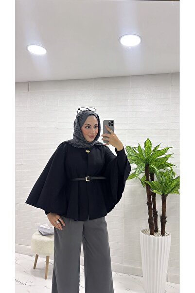 İlaydaalgül KEMERLİ KAŞE PANÇO