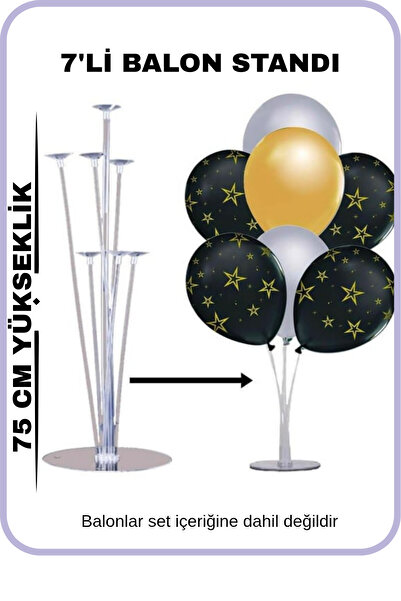 FESTİLO حامل بالونات 75 سم، مجموعة من 7 قطع لحفلات أعياد الميلاد