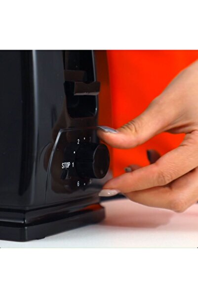 SmartElectro 700W Toaster, 2 Slots, Adjustable Browning Control, Cool-Touch Housing, Black & Silver