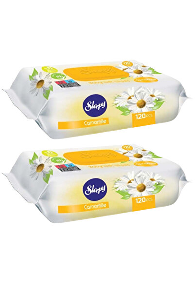 Sleepy Set 2x Wet Napkins, Chamomile, 240 pcs, waterproof lid