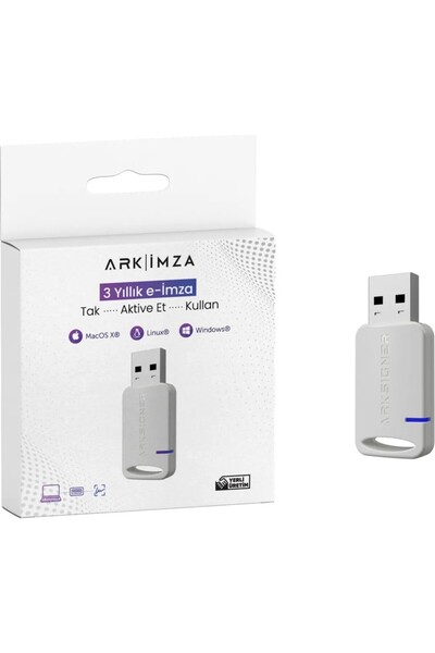 ArkSigner ARKİMZA E-İMZA 3 YILLIK KOLAY KURULUM ÜCRETSİZ TEKNİK DESTEK E-DEVL...