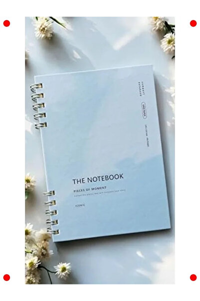 markentegra دفتر ملاحظات حلزوني مربع مقاس A5 80 ورقة - أزرق