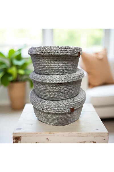 myistasyon "tarzınızı evinize yansıtın" Baby, Children's Room, Bathroom Wicker Organizer Storage Box Toy Basket with 3 Lids