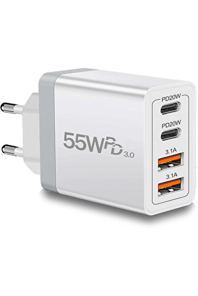 Unbranded/Generic USB-C 55W 4-Port Fast Charger PD 3.0 for iPhone & Samsung