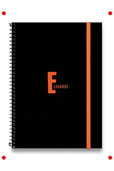 markentegra دفتر ملاحظات حلزوني مربع مقاس A4، 160 صفحة