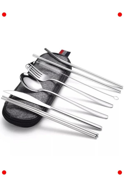 markentegra 8 Piece Stainless Steel Travel Cutlery Set