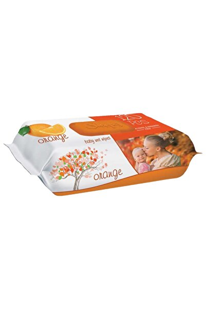 Sleepy Set 2x Wet Napkins, Orange, 240 pcs, waterproof lid, soft texture
