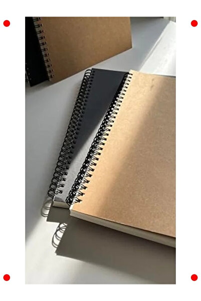 ulupazarlama دفتر ملاحظات مربع بغلاف كرافت وحلزون B5