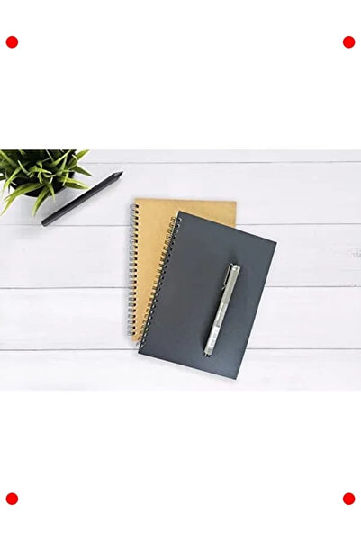 markentegra مجموعة دفاتر ملاحظات مربعة A5، قطعتان، 60 ورقة، أسود وكرافت