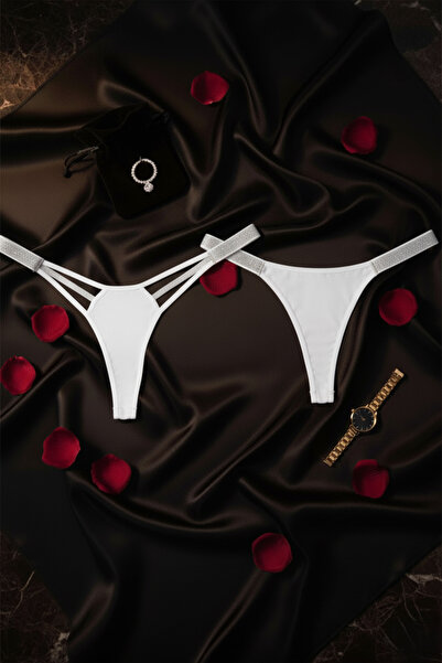 Estilo Lingerie String Thong Panties with Rubber Detail Valentine's Day Gift Christmas Gift Panties