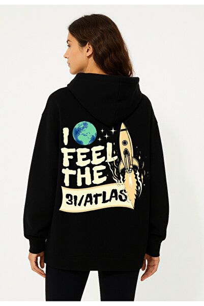 Usaspor هوديي أسود من نوع Usap Sports Atlas 3 I Space Design