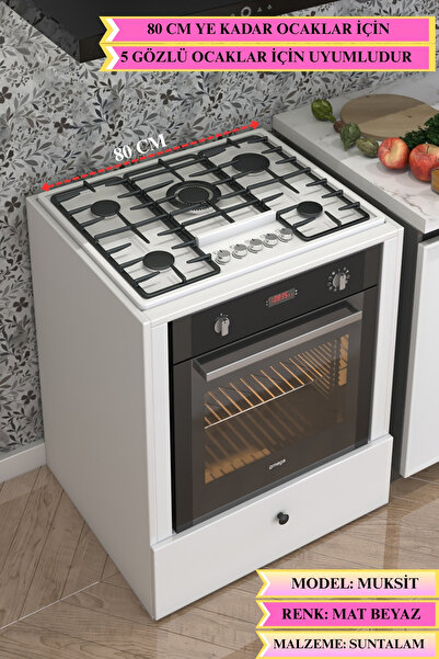 Kenzlife ankastre modülü kabini muksit byz fırın ocak dolabı çekmeceli 80 cmy...