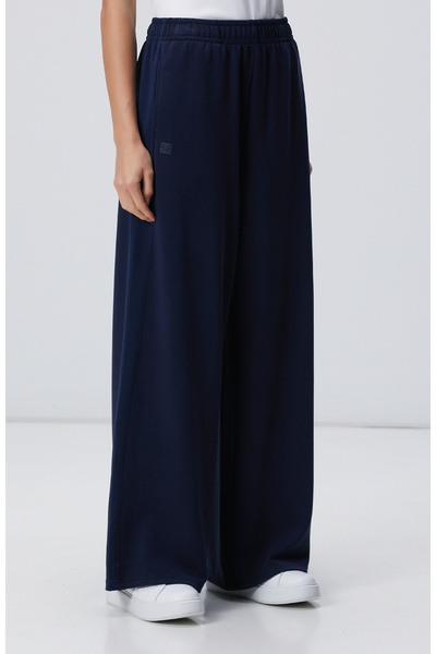 Network Lacivert Geniş Paçalı Eşofman Altı