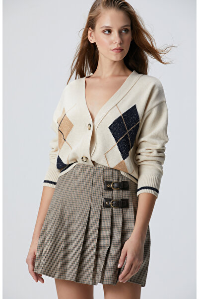 Network Yün Kaşmir Karışımlı Baklava Desenli Hırka