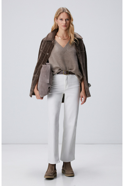 Network Vizon V Yaka Kısa Kollu Triko Kazak