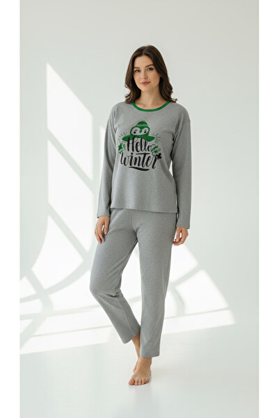 trendlina Set de pijamale duble de iarnă din bumbac