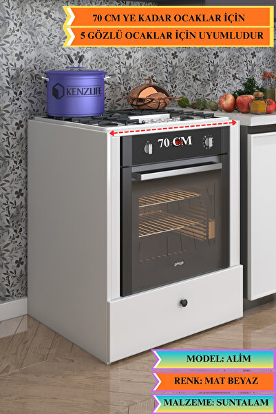 Kenzlife ankastre modülü kabini alim byz fırın ocak dolabı çekmeceli 70 cmye kadar ocak için uyumlu