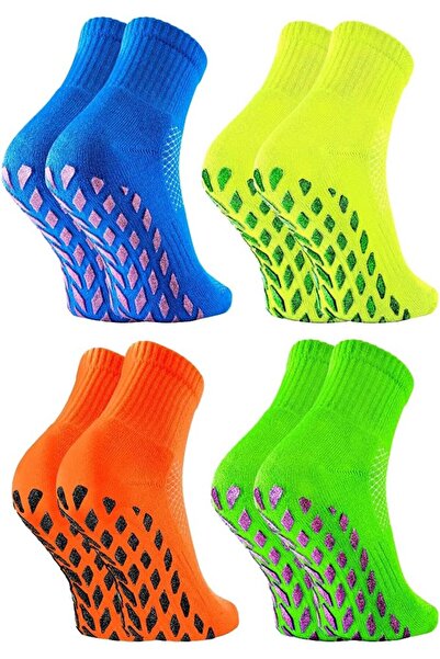 Rainbow Socks Sosete sport neon Sneaker din brocart pentru fete - 4 perechi -...