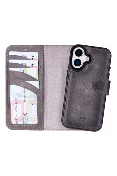 Bouletta iPhone 17 Uyumlu Hakiki Deri MagSafe ve RFID Koruma Özellikli Çıkarı...