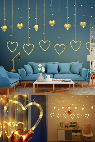 Yu Su Tools Kalp Figürlü LED Perde Işık: Romantik Ortamlar Özel Günler İçin S...