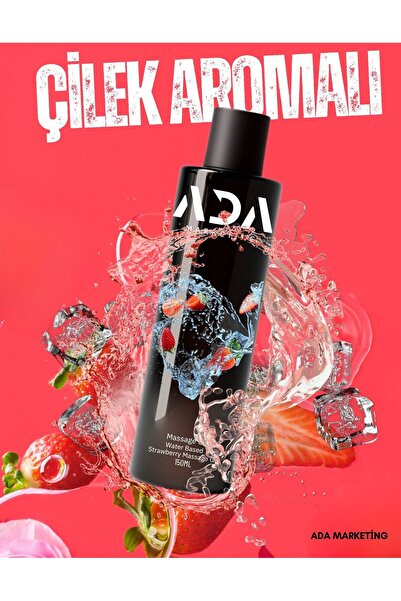 Ada Marketing 150 ml aromalı kayganlaştırıcı jel ve 18 cm yapay penis seti – gerçekçi doku & esnek yapı