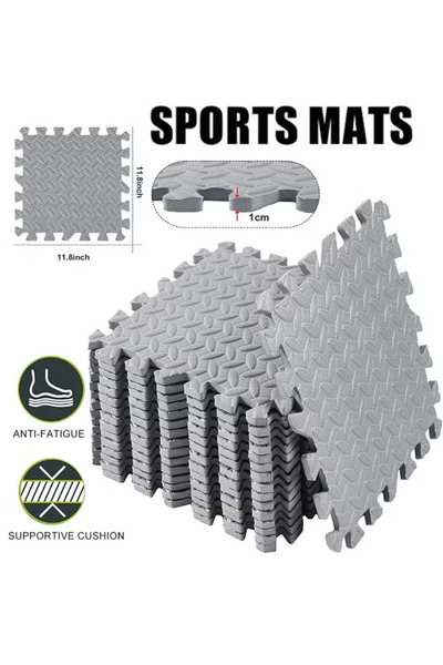 Generic Gym Mat Foam Floor Mats for Home Gym Puzzle Exercise Square Interlocking Carpet Tiles with Border