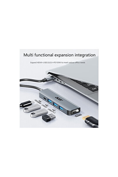 ACER Type-C docking station USB-C to HDMI adapter 3.0 splitter docking station 5-in-1, basic version
