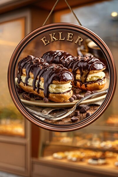 Nod Ornament de perete din lemn cu șnur tematic cu deserturi, pentru patiseri...