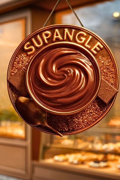 Nod Ornament de perete din lemn cu șnur tematic Supangle, patiserie, magazin ...