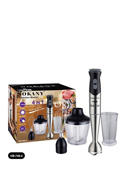 SOKANY خلاط يدوي 700 واط مع سرعتين قابلتين للتعديل وشفرات من الفولاذ التيتاني...