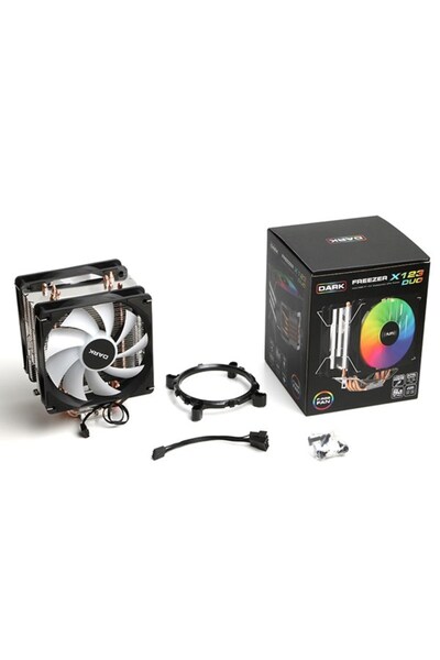 UNIVERSA مروحة معالج مزدوجة DRK-906 DARK FREEZER X123 DKCCX123DUO RGB مبردة ب...