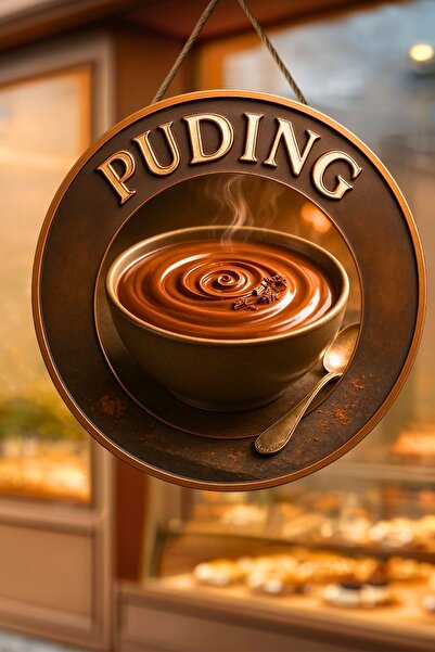 Nod Ornament de perete din lemn cu șnur tematic cu budincă, pentru patiserie,...